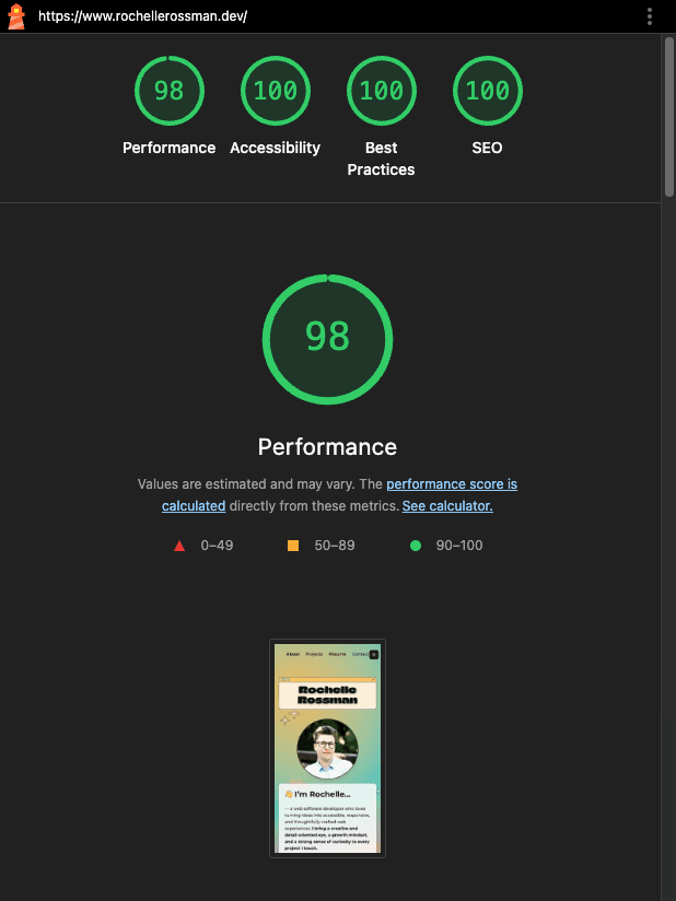 LighthouseReport Mobile